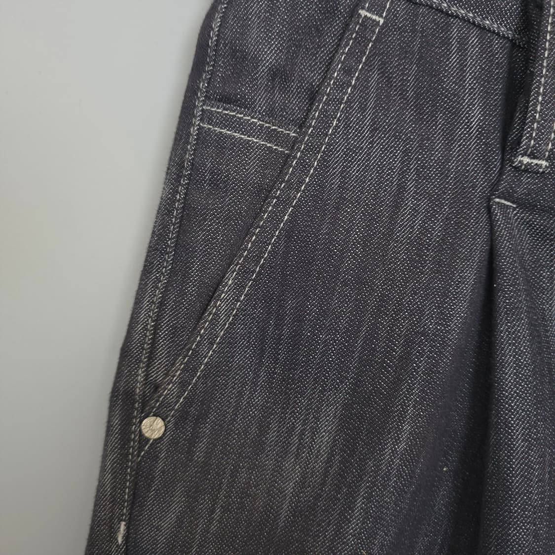 미나브 minav 원턱 카운터 데님팬츠 L 상품이미지4