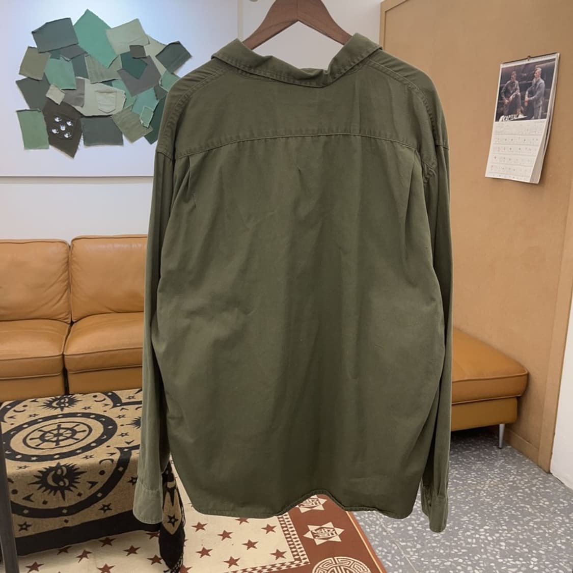 랭글런 사파리 올리브 카키 컴포트 워크 셔츠 2XL C08746 상품이미지4