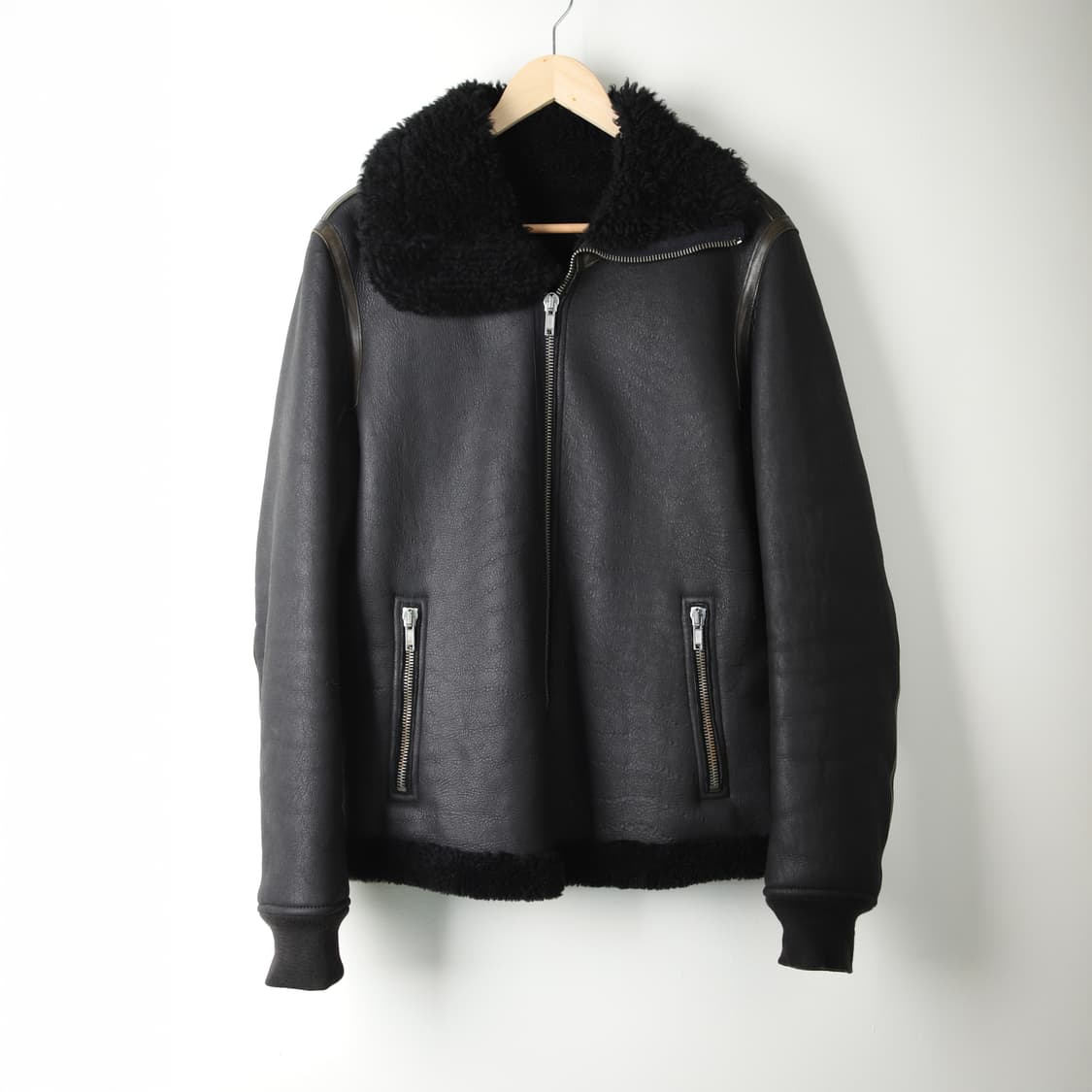 46 / 릭오웬스 하이넥 무톤 무스탕 자켓 상품이미지1