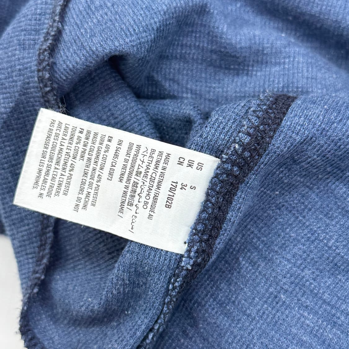 이글스 보헤미안 빈티지 블루 펑크 락 와플 긴팔 티셔츠 스트릿  상품이미지5