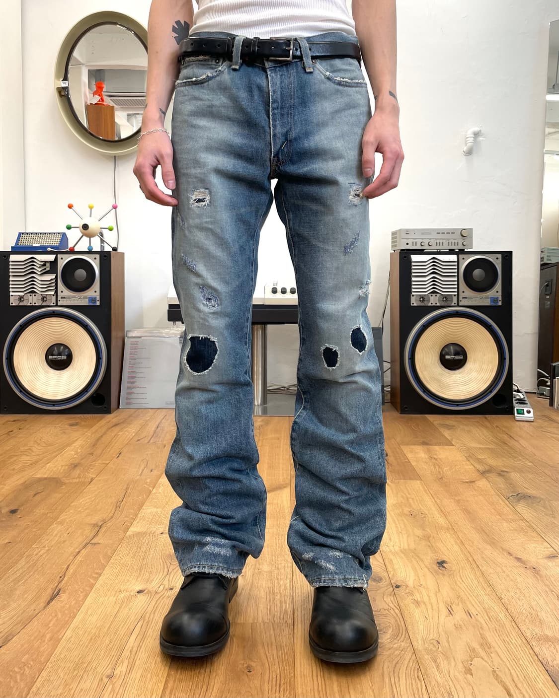 [32] LVC 리바이스 517 패치워크 플레어 데님 팬츠 상품이미지1