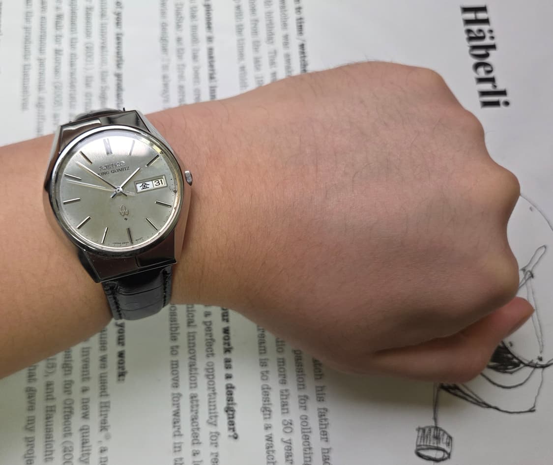 레어] 빈티지 세이코 킹쿼츠 오리지널 실버판 한자 데이데이트  상품이미지8
