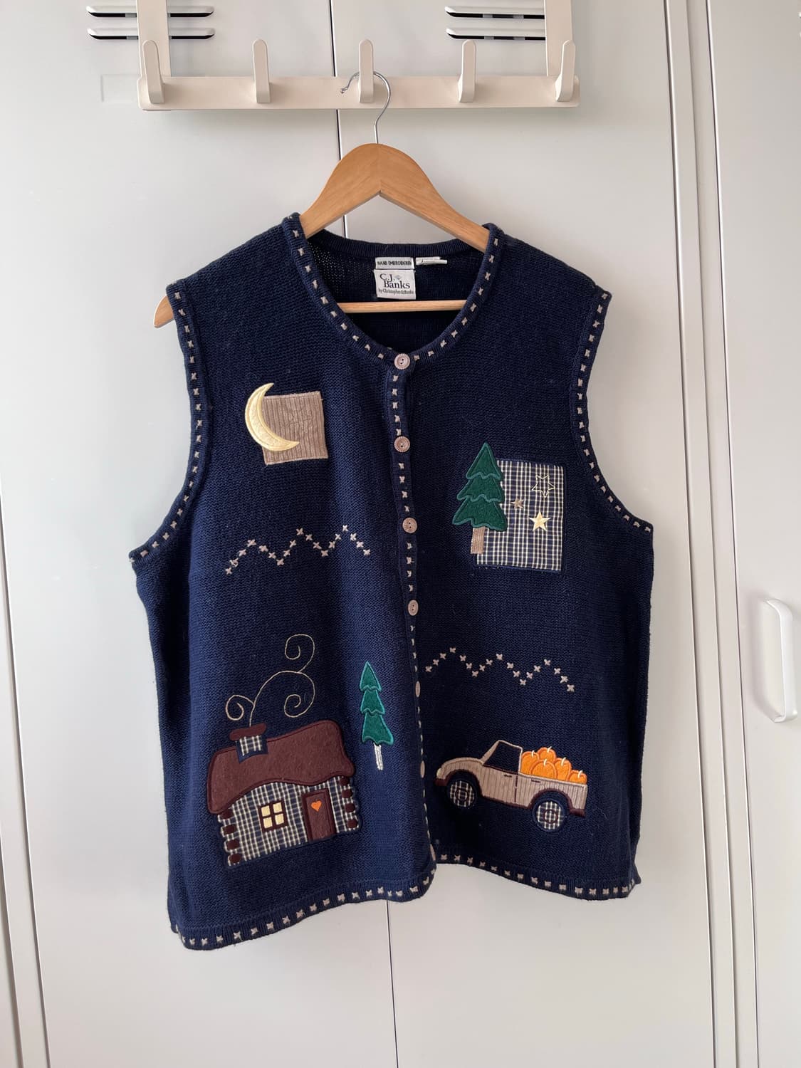 Christopher&Banks 핸드메이드 자수 니트 조끼 상품이미지2