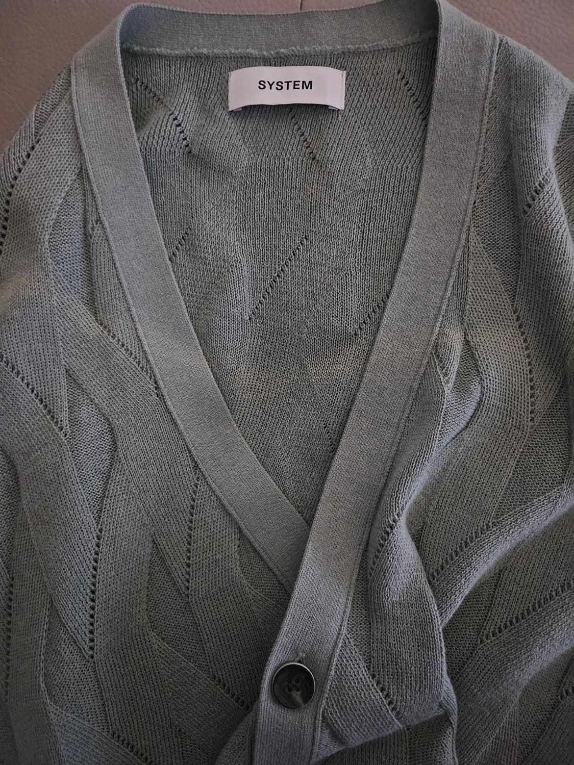[거의 새것] 시스템옴므 케이블 니트 가디건 100 상품이미지3