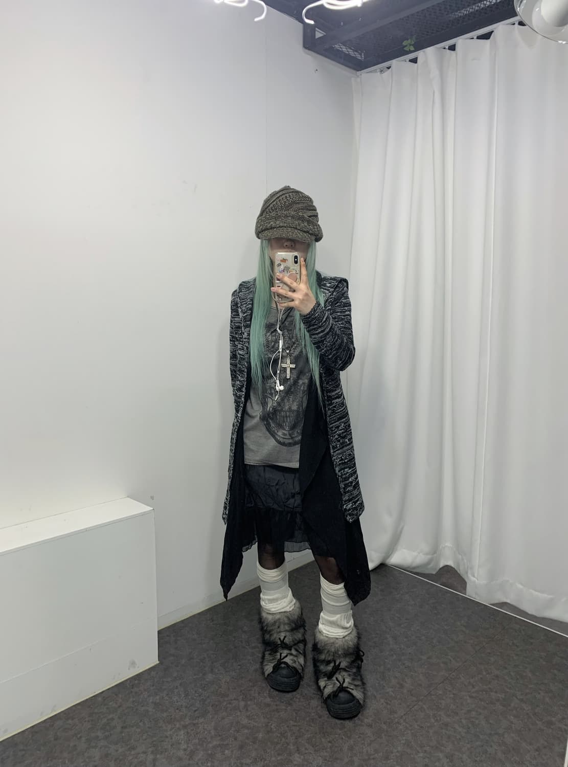 해골 일본 빈티지 그런지 모리 코디셋 상품이미지4