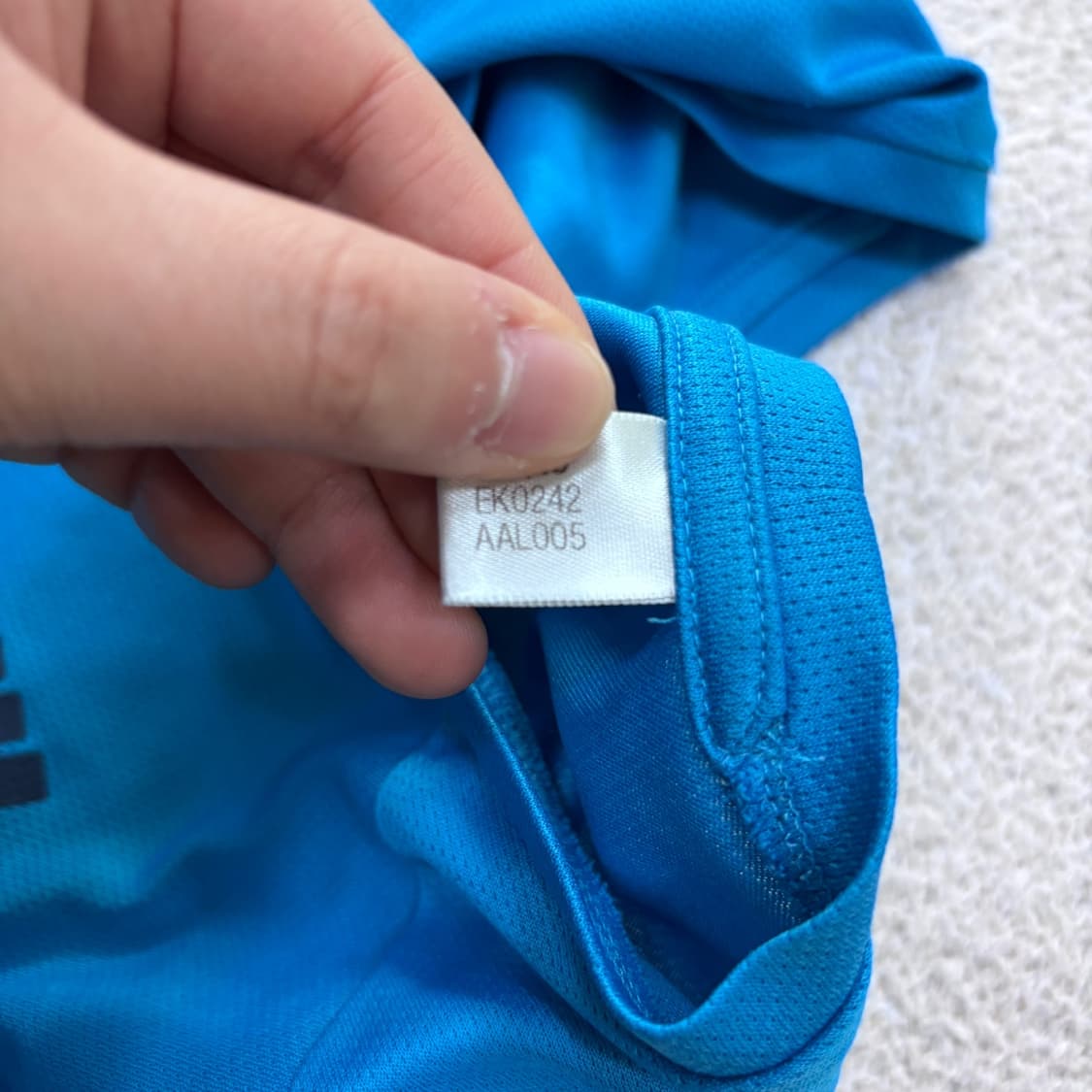 L 아디다스 삼선 져지 반팔 티셔츠 0410E 상품이미지4