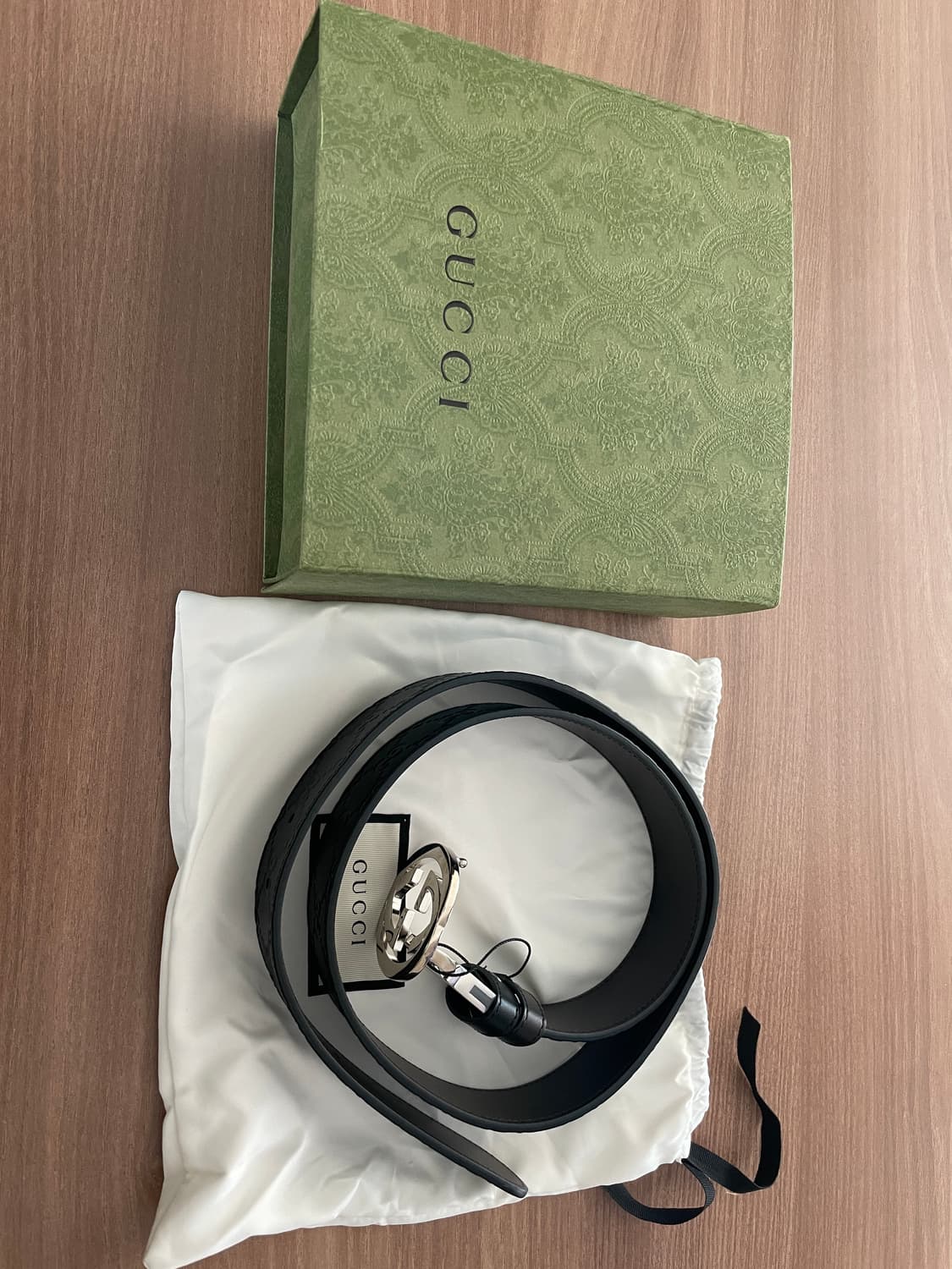 구찌 리버시블 시그니쳐 벨트 블랙 브라운 상품이미지1