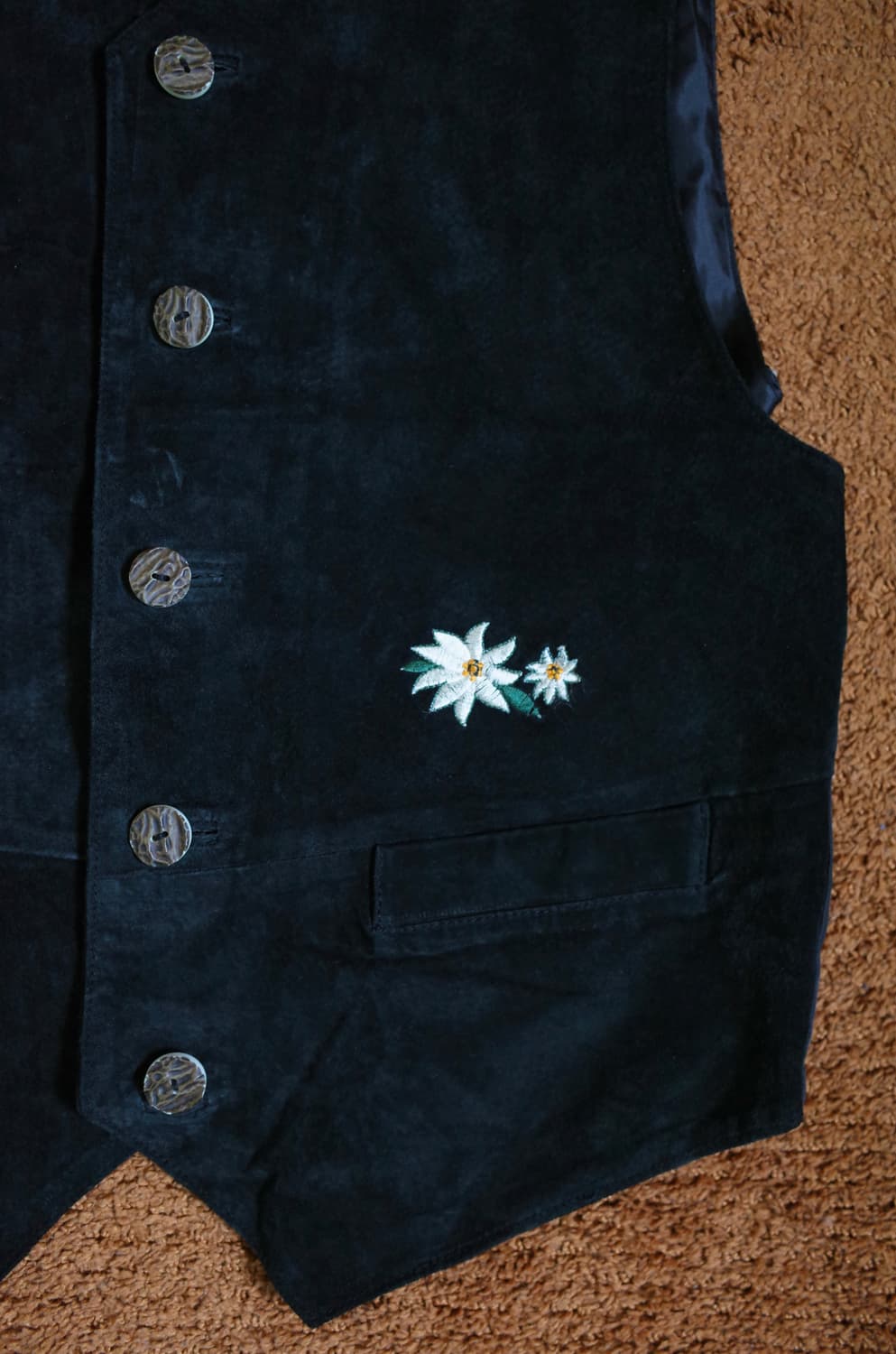 플로럴 자수 스웨이드 베스트 상품이미지3