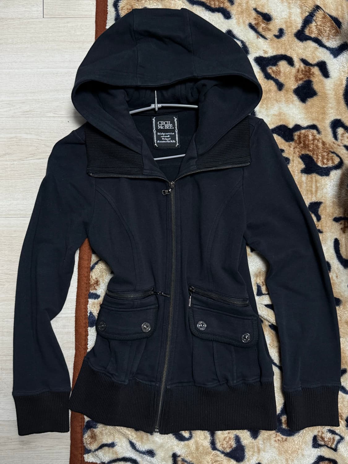 세실맥비 하이넥 y2k 대장 후드집업 상품이미지1