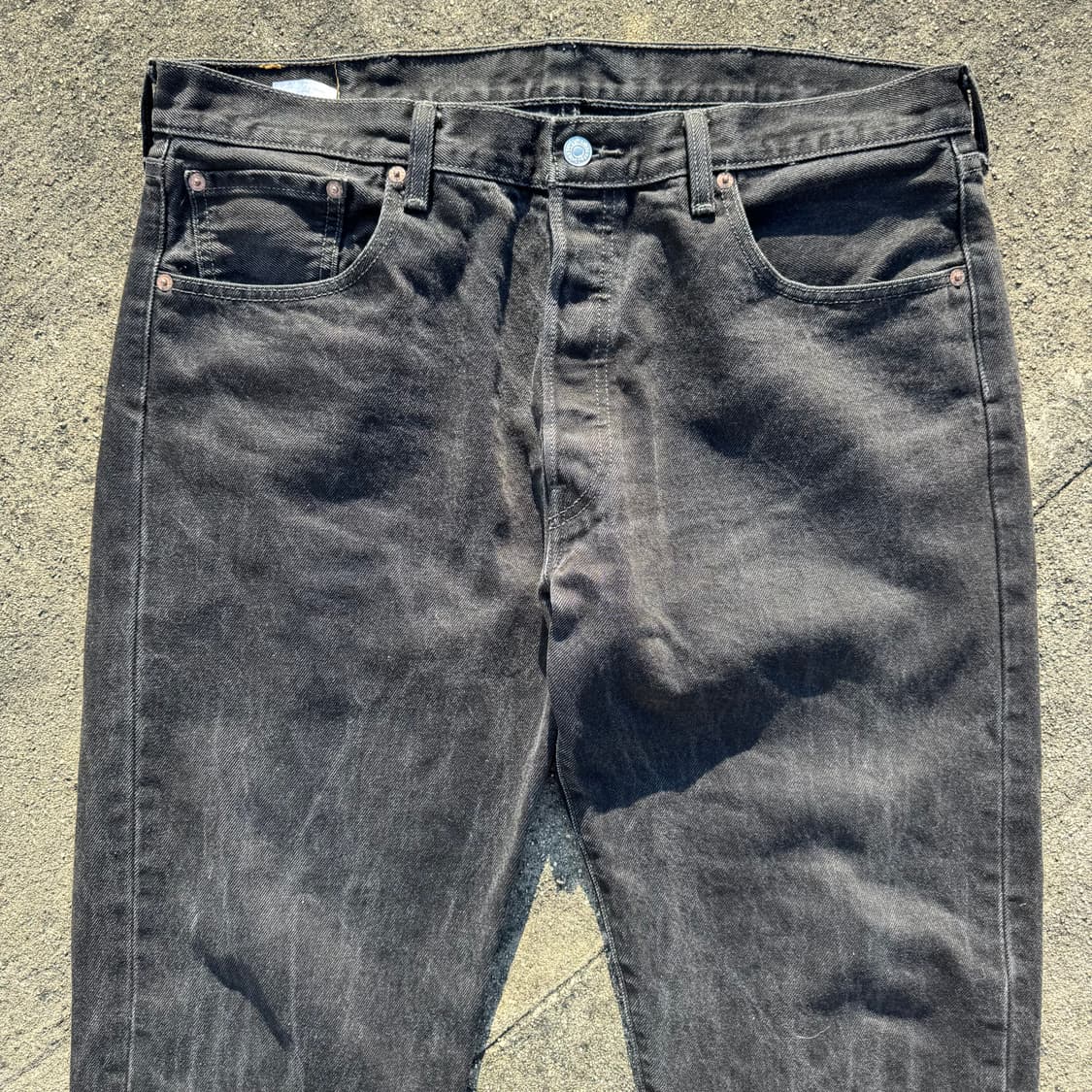 [38] 리바이스 501 흑청 데님 팬츠 상품이미지3