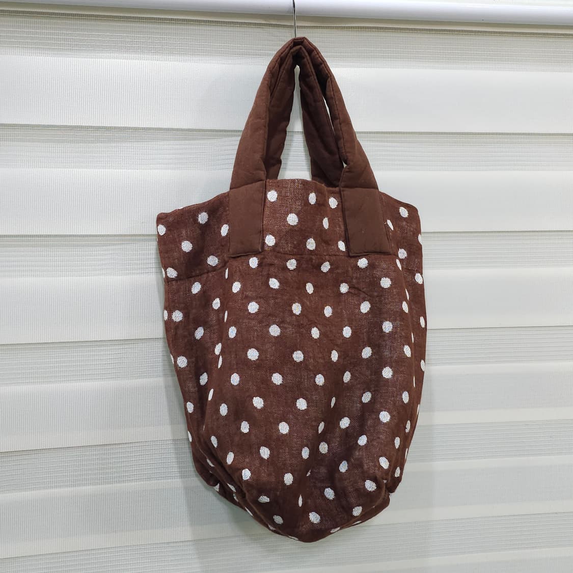일본 ALDIN 도트무늬 린넨 토트백 상품이미지6
