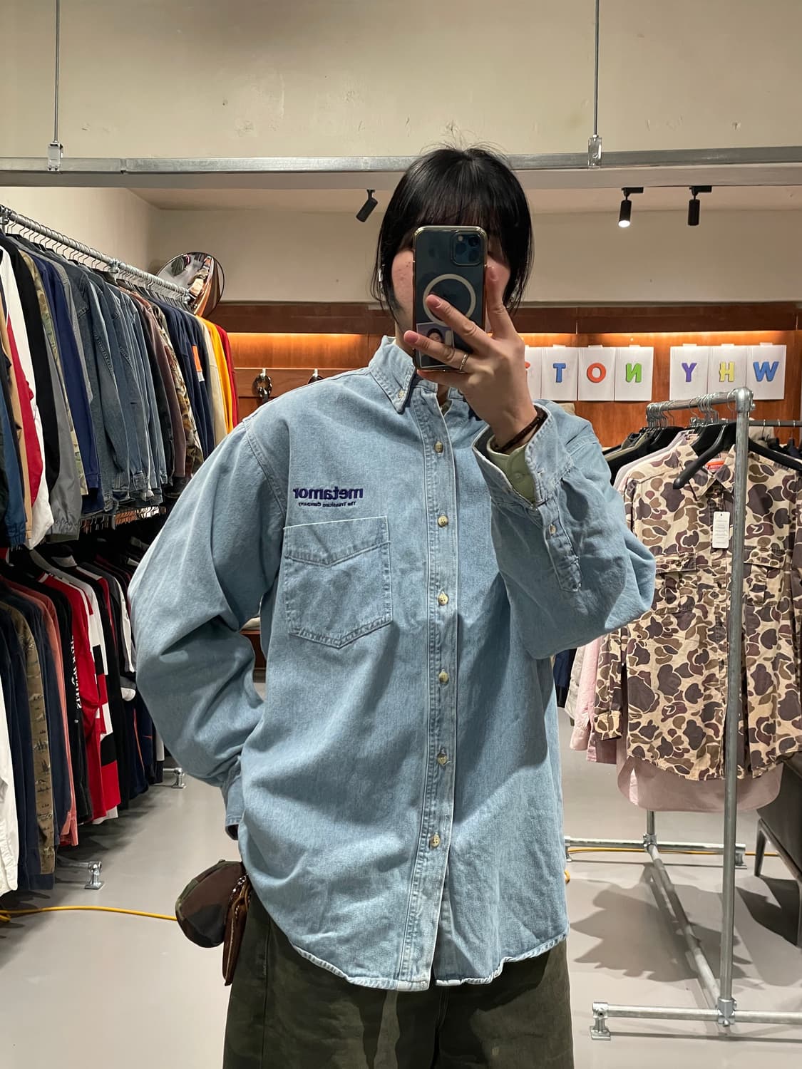 빈티지 데님 셔츠 상품이미지3