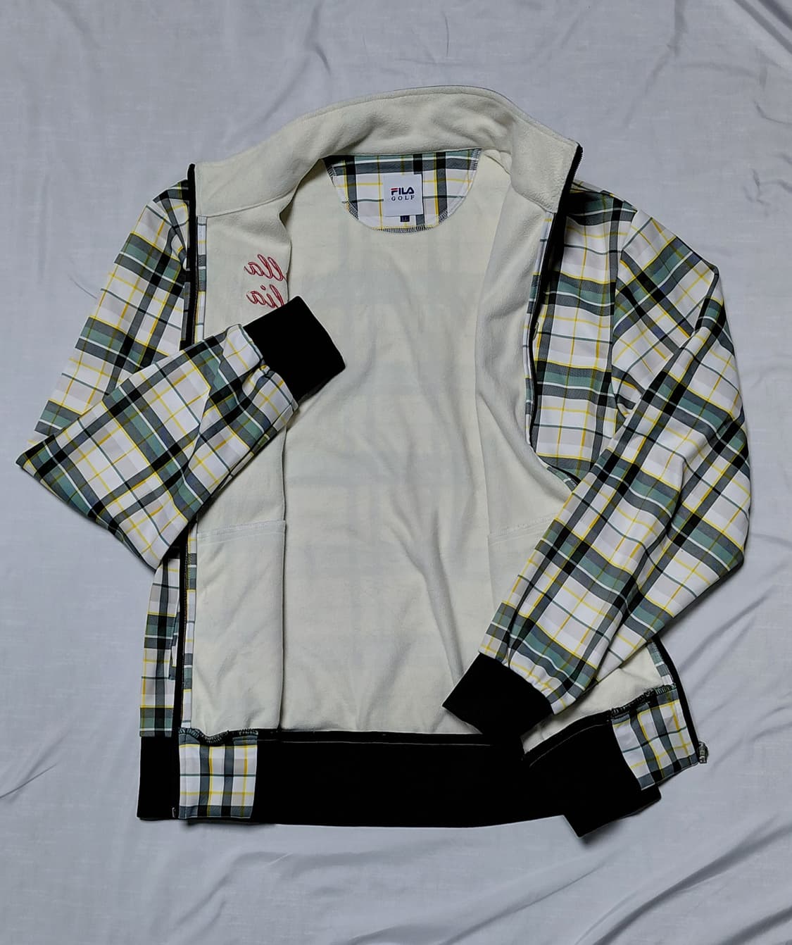 FILA GOLF 체크 집업 자켓 LL 상품이미지5