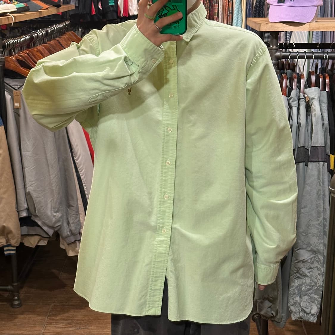 [HI] 폴로 랄프로렌 셔츠 옐로그린 상품이미지2