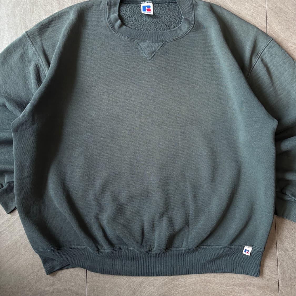 90s 90년대 미국 생산 러셀 블랭크 그레이 스웻셔츠 상품이미지4