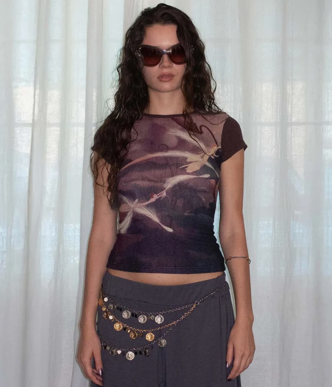 [새상품] 스컬프터x판타지아 쓰리챕터 티 브라운 상품이미지1