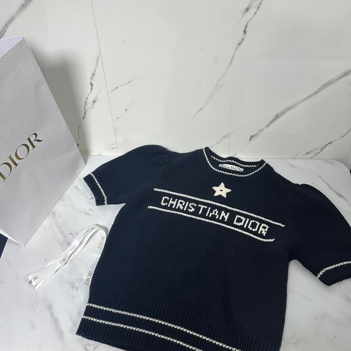 [SA급 정품] 디올 캐시미어 반팔니트 38 상품이미지2