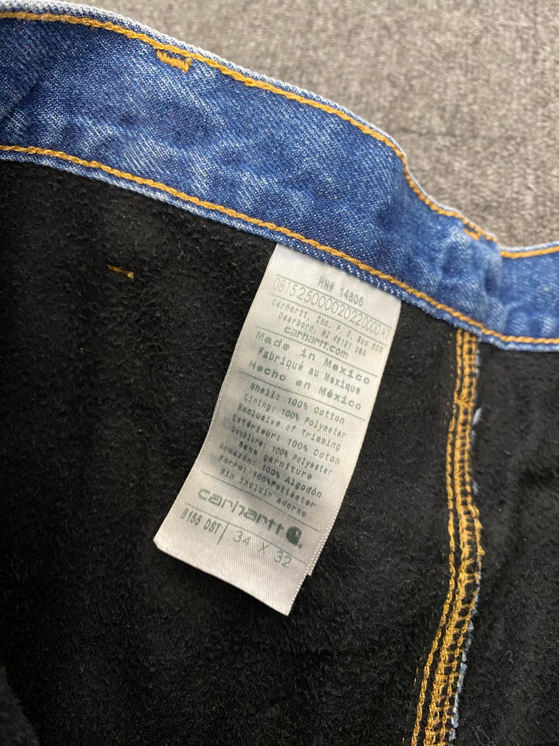 Carhartt 칼하트 데님 팬츠 (Fleece-lined) 상품이미지4