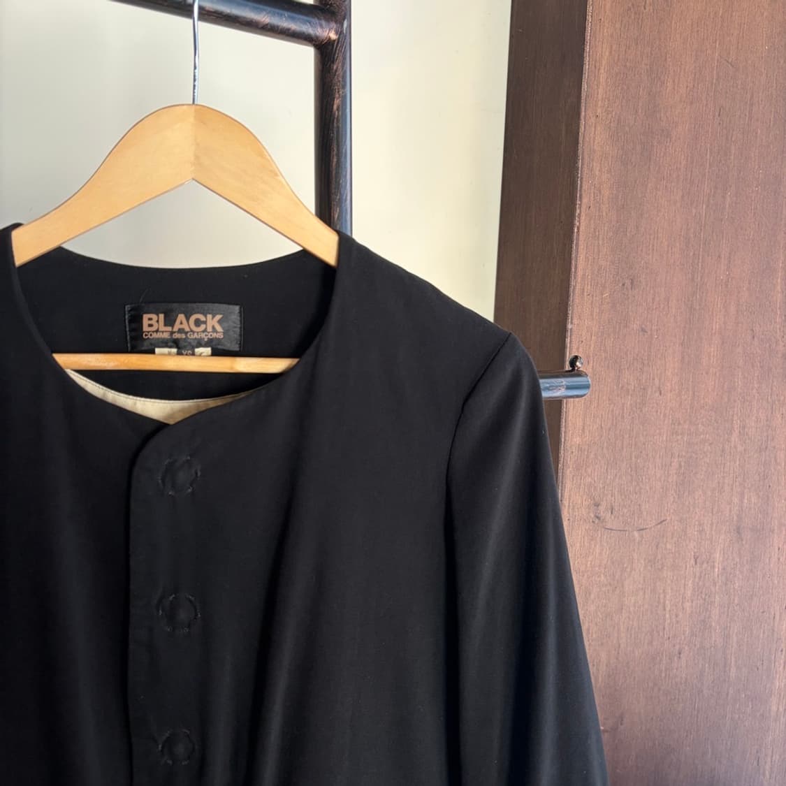 15380 - 꼼데가르송 블랙 논카라 자켓  상품이미지3