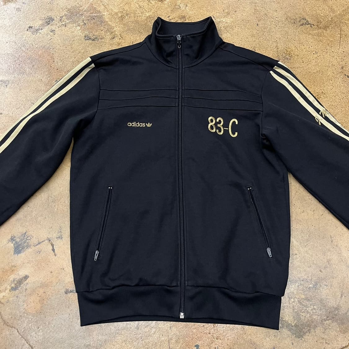 [정품/95] 아디다스 83-c 블랙 골검 트랙탑 져지 자켓 b15 상품이미지3