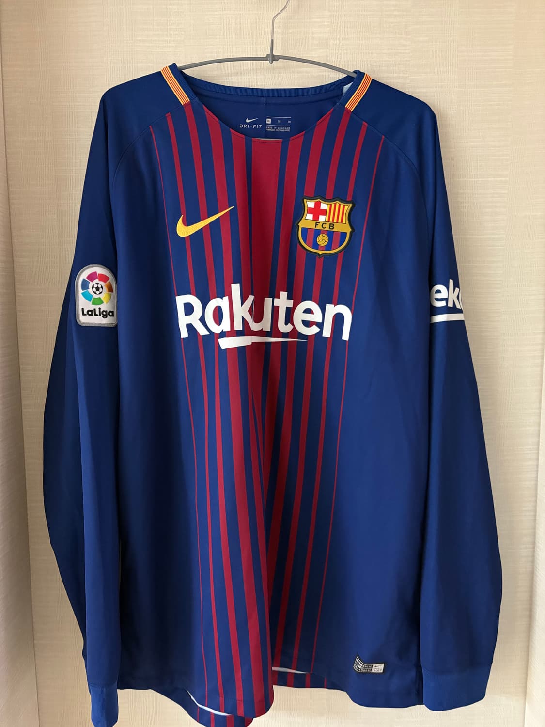 17-18 바르셀로나 홈 긴팔 메시 유니폼 정품 상품이미지1