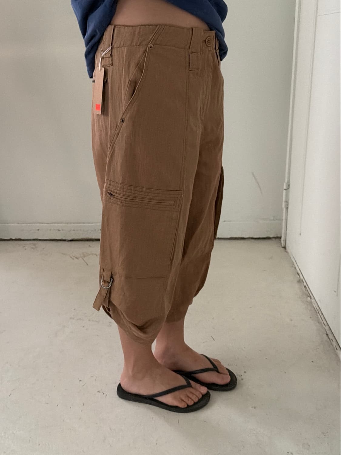 일본빈티지 와이드 7부바지 상품이미지2