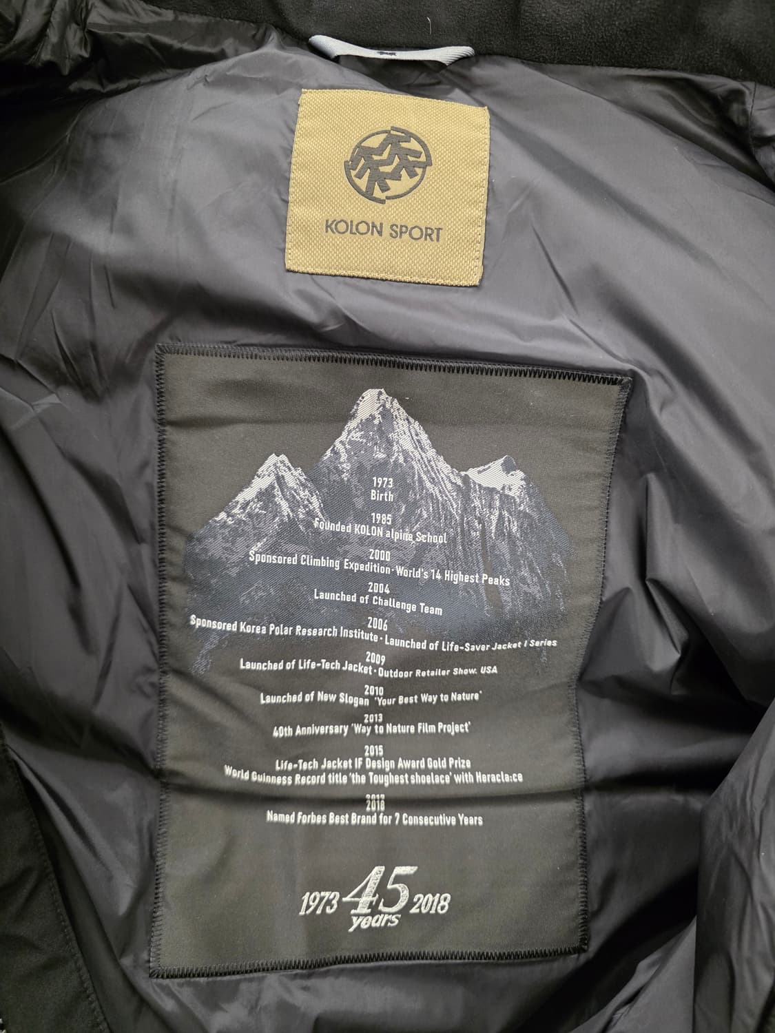 코오롱스포츠 45주년 기념 여성 구스다운 롱패딩.  싸이즈 90 상품이미지6