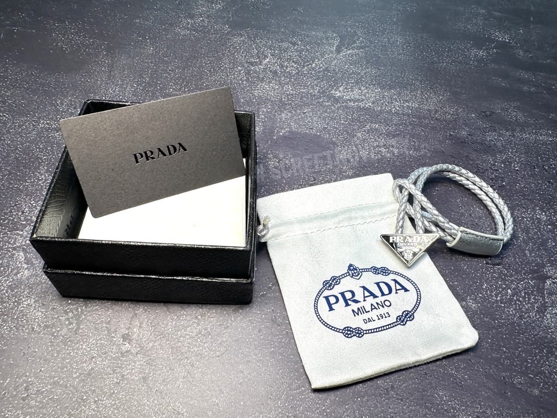 프라다 가죽 팔찌 실버 풀박스 상품이미지6