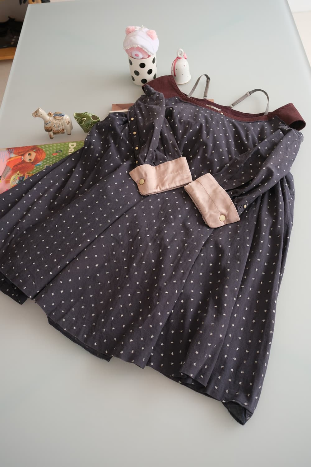 Baby doll silk cuff dress 상품이미지5