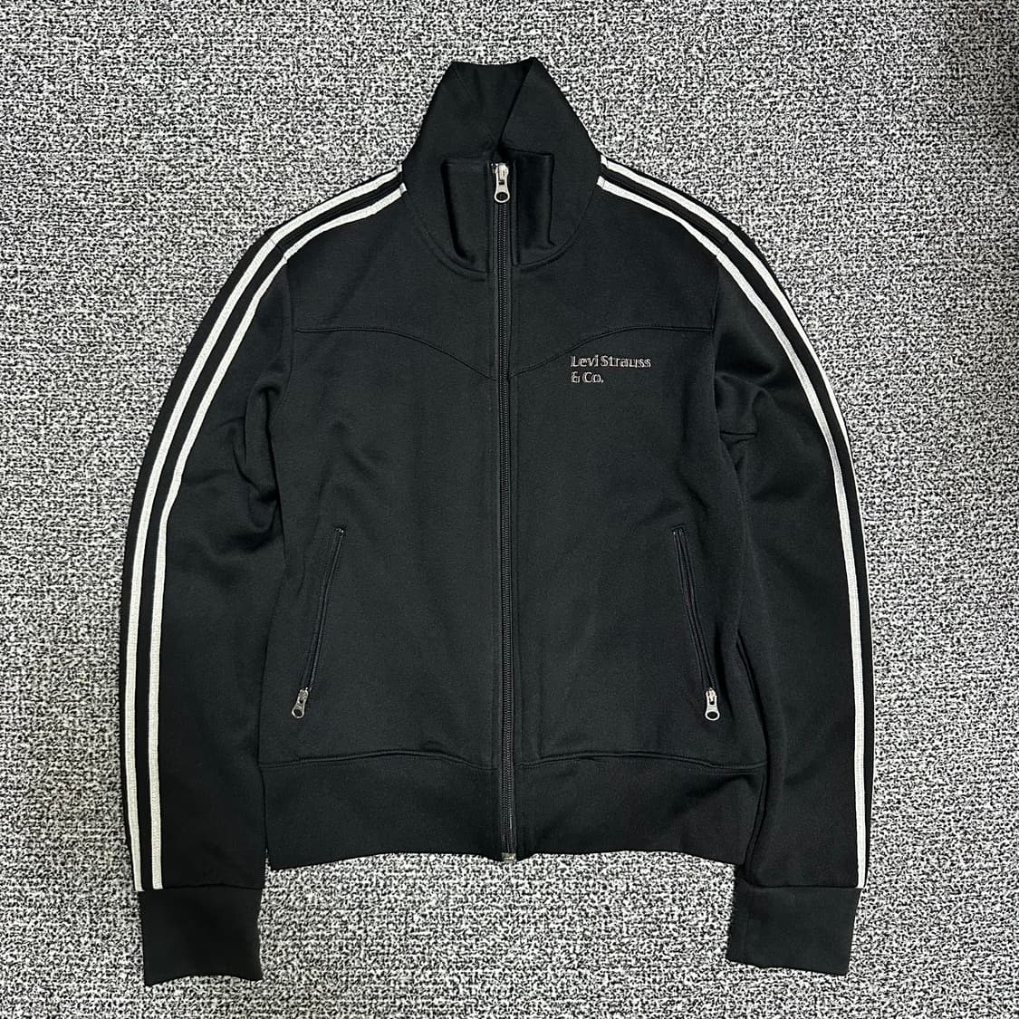 (XS~S) 리바이스 블랙 백로고 트랙 자켓 져지 상품이미지1