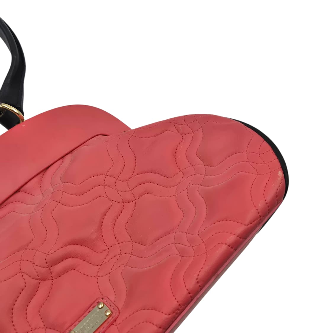 90s 모스키노 칩앤시크 코랄 레더 로즈 핸드백 상품이미지5