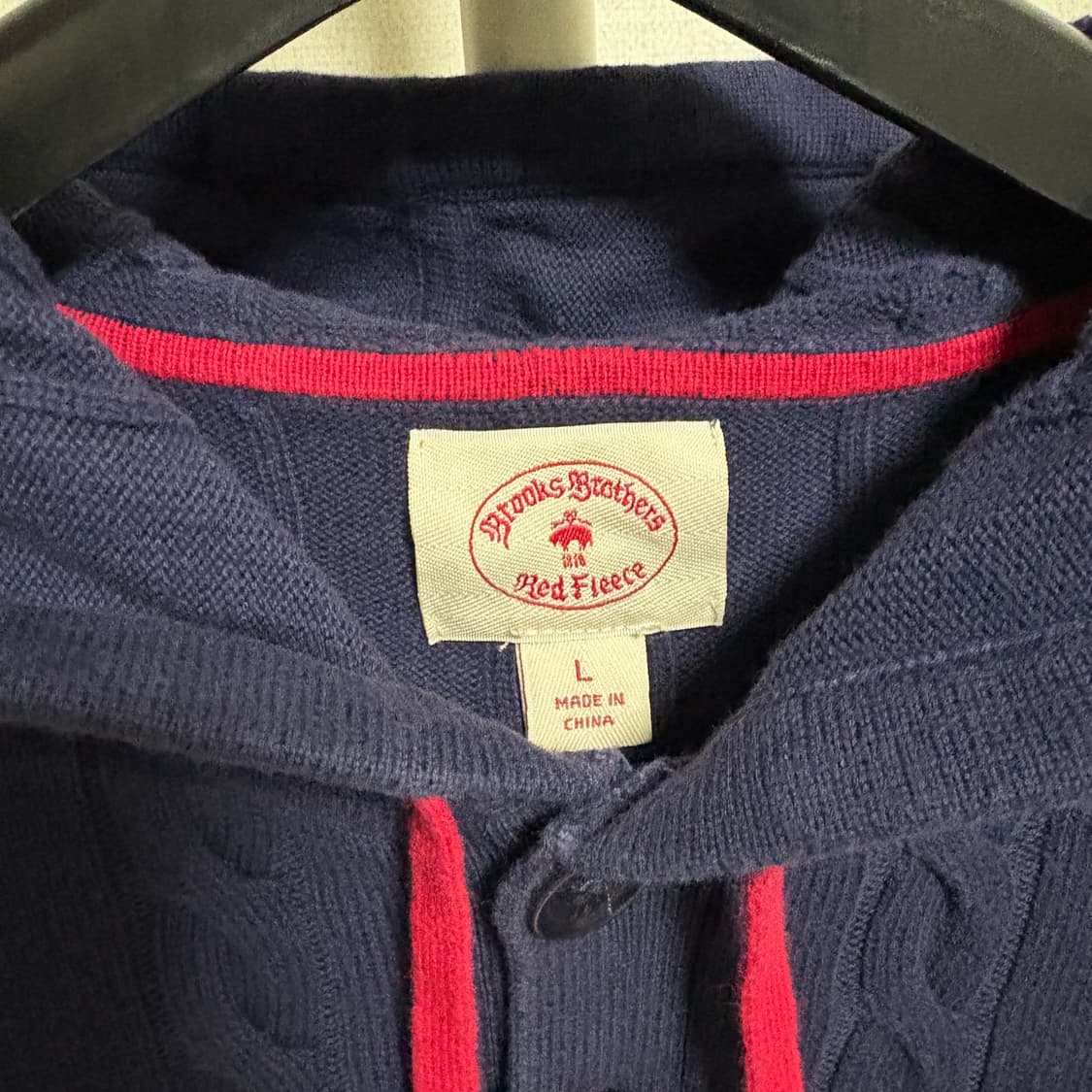 브룩스브라더스 레드플리스 케이블 후드 니트 / 네이비, L 상품이미지4