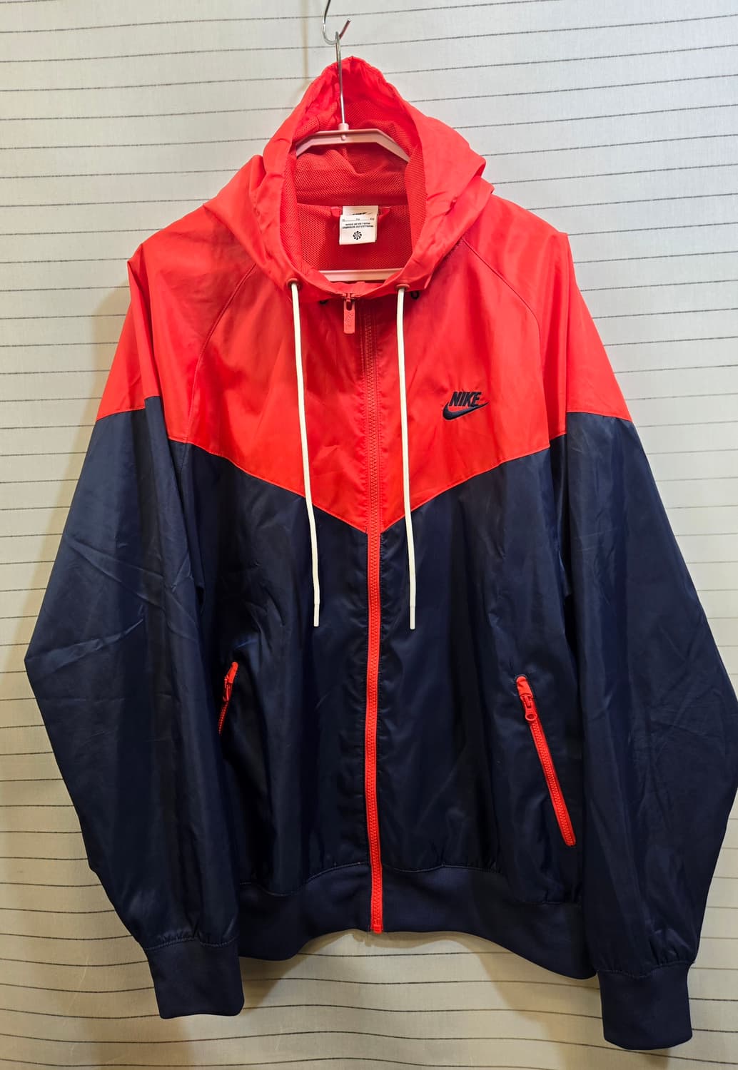 나이키 윈더 러너 바람막이 후드집업 레드/네이비 상품이미지1