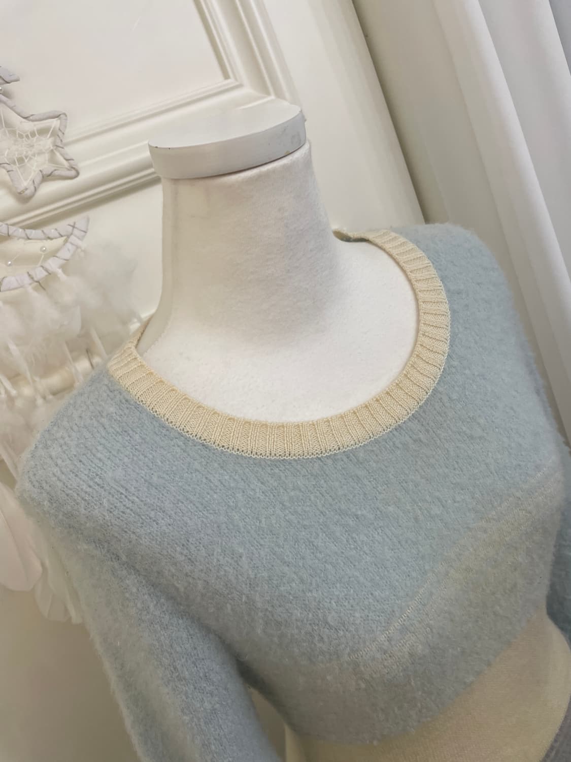 COURREGES mint gray wool sweater mini op 상품이미지7