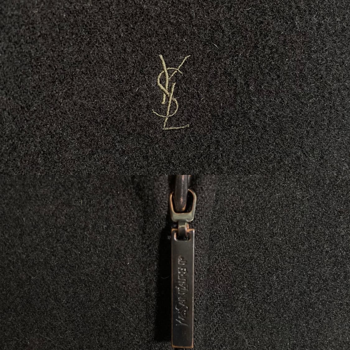 입생로랑 체크 배색 울 자켓 상품이미지3