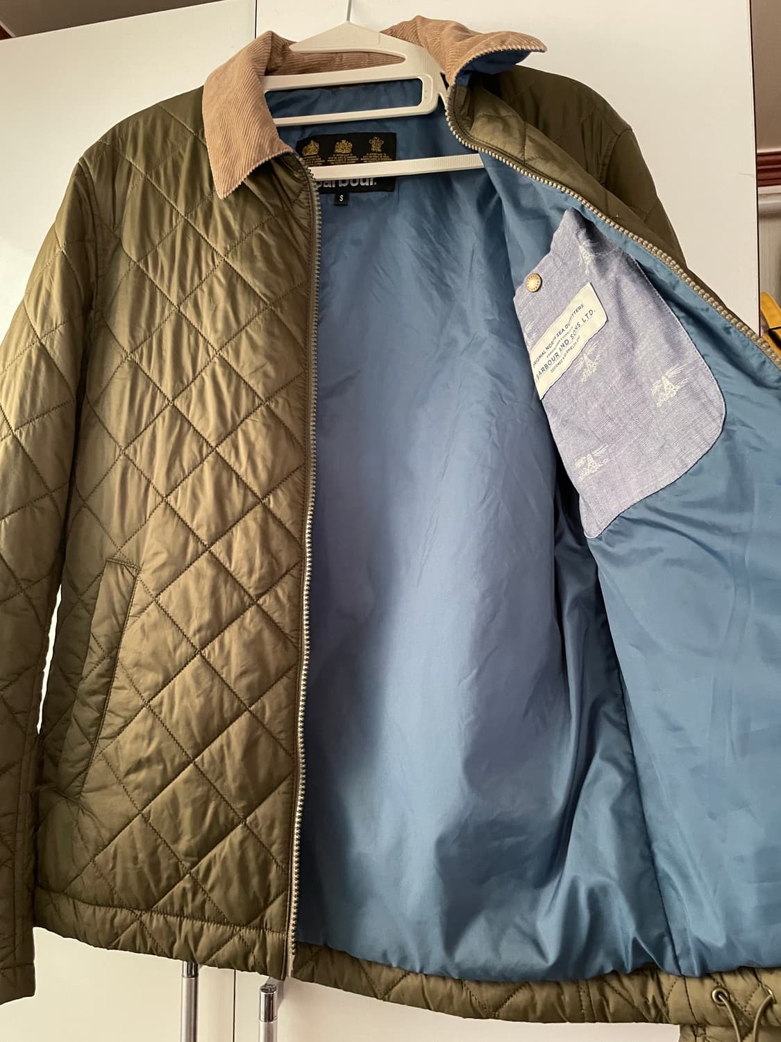 바버 경량 퀼팅 자켓S 상품이미지3