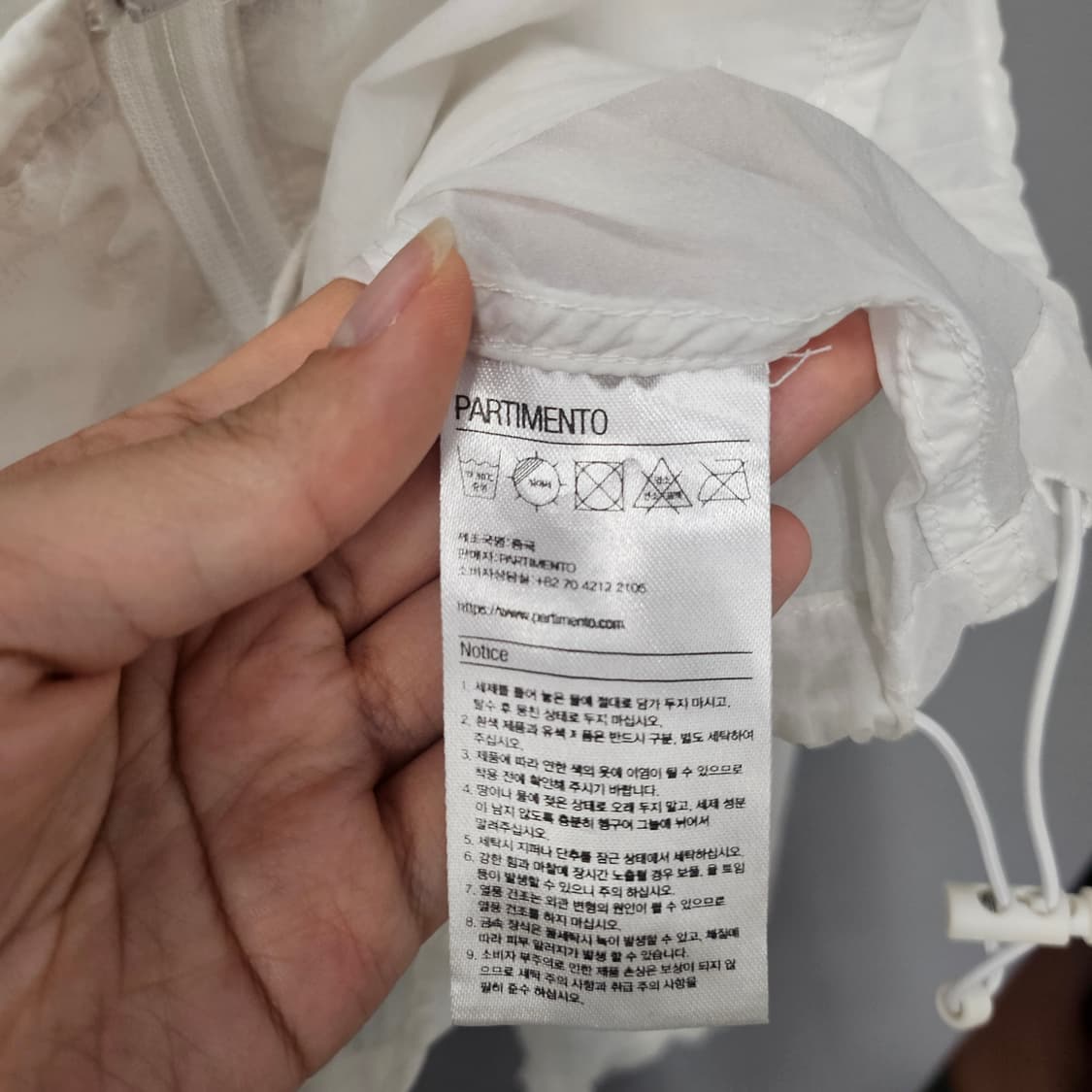 파르티멘토 크롭 시어 셔링 후드 바람막이 상품이미지5