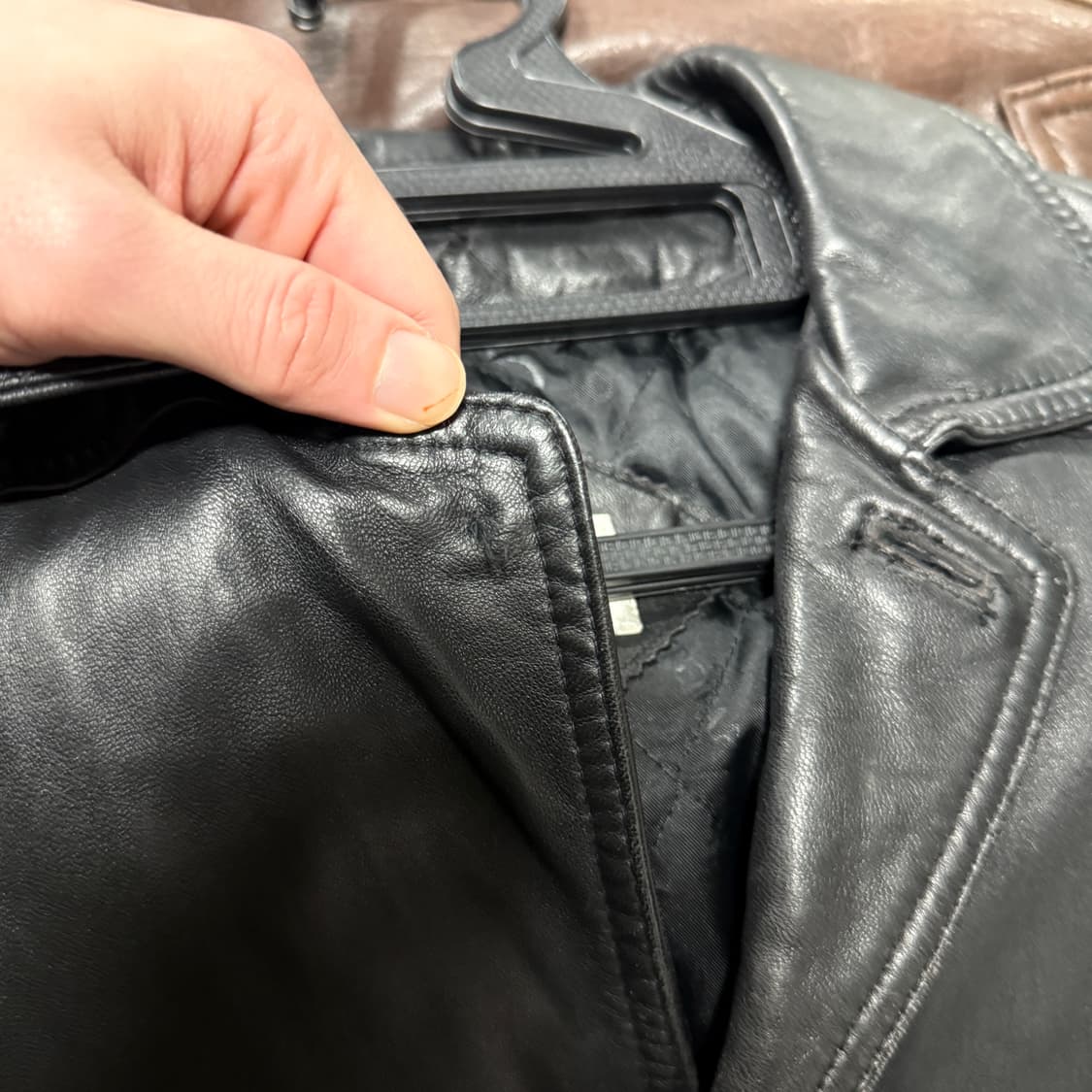 VTG 빈티지 100% 쉽스킨 양가죽 싱글 버튼 크롭 가디건 봄버 자켓 상품이미지7