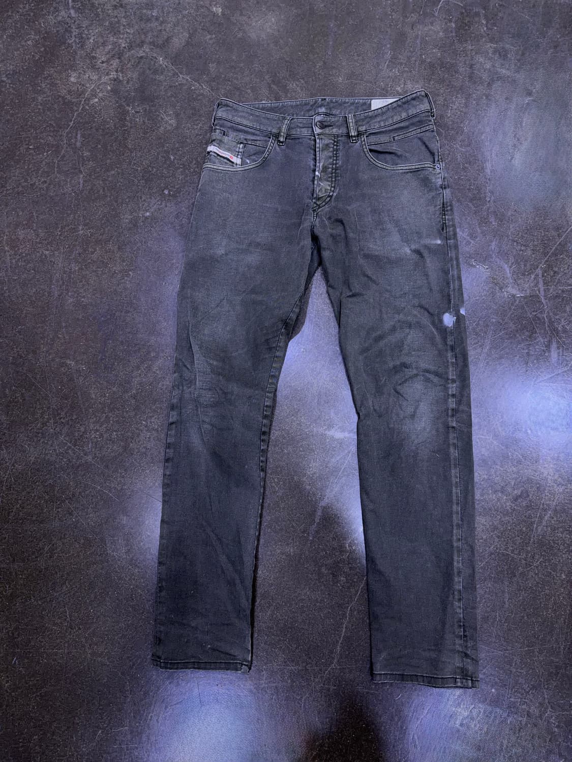 디젤 D-Bazer 빈티지 워싱 페인팅 테이퍼드핏 코튼팬츠 30 상품이미지1