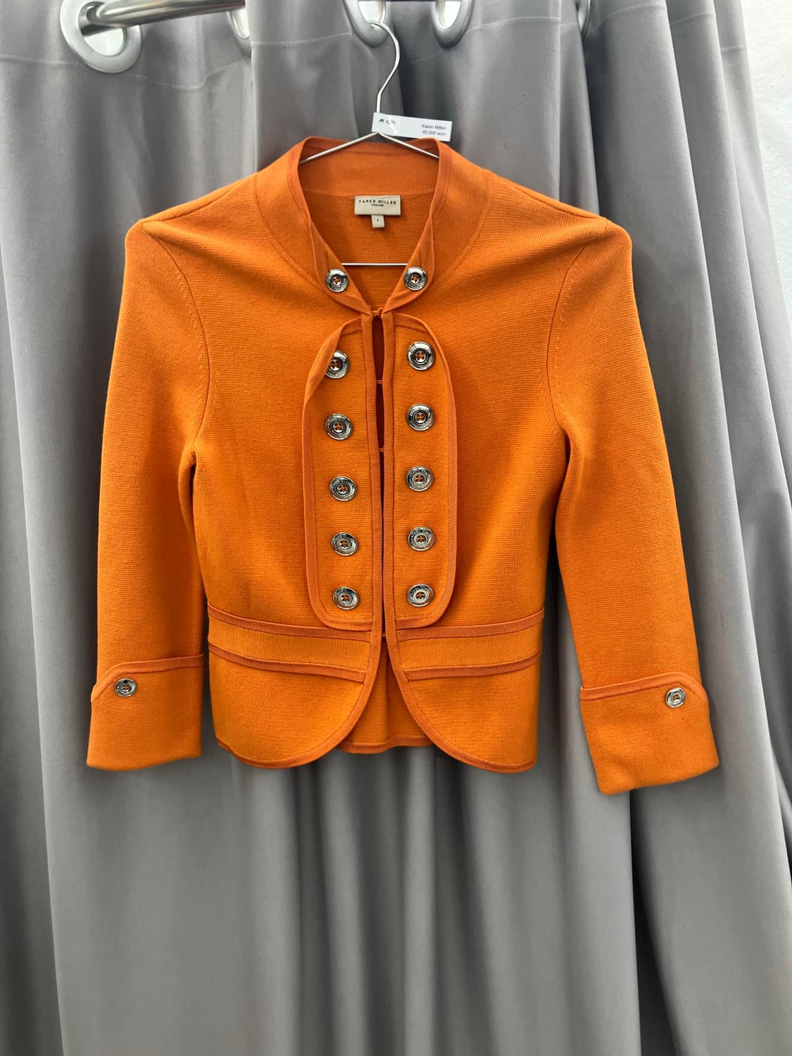 탠저린 더블 버튼 니트 자켓 상품이미지1