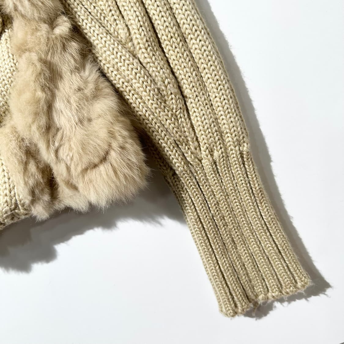 모스키노 케이블 니트 퍼 싱글 자켓 상품이미지6