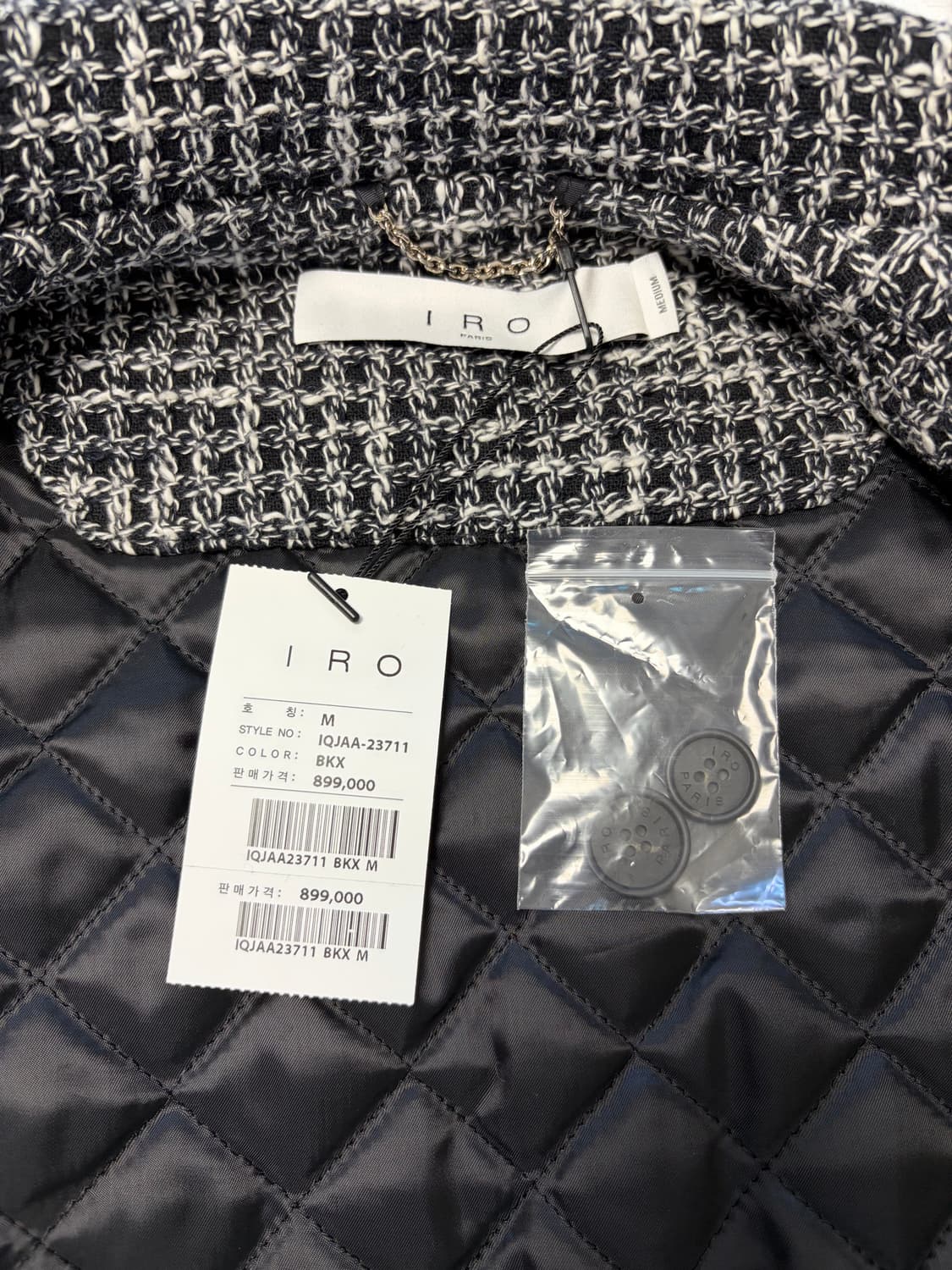 IRO MEN 이로맨 오버핏 트위드 자켓 M사이즈 상품이미지7