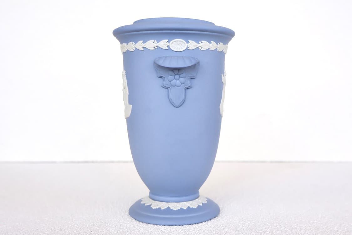 [영국앤틱] 웨지우드 제스퍼웨어 양손잡이 중형화병(박스o)_페일블루 상품이미지2