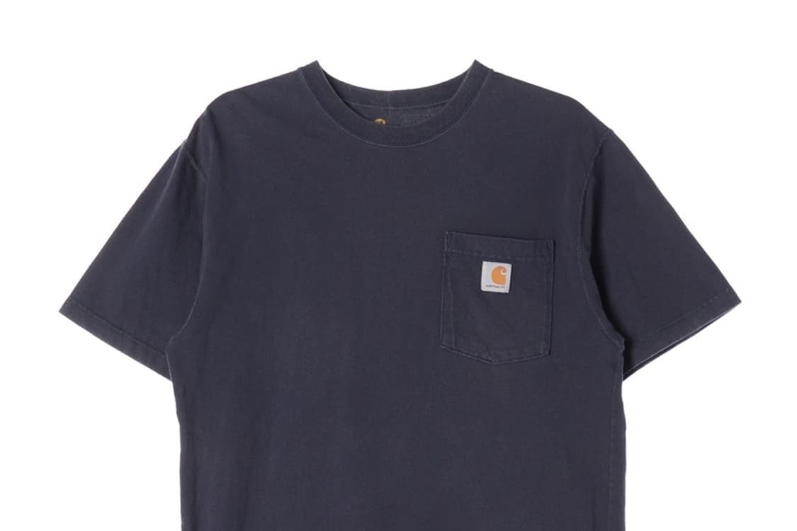 칼하트 네이비 오리지널 핏 포켓 반팔티 S 상품이미지3