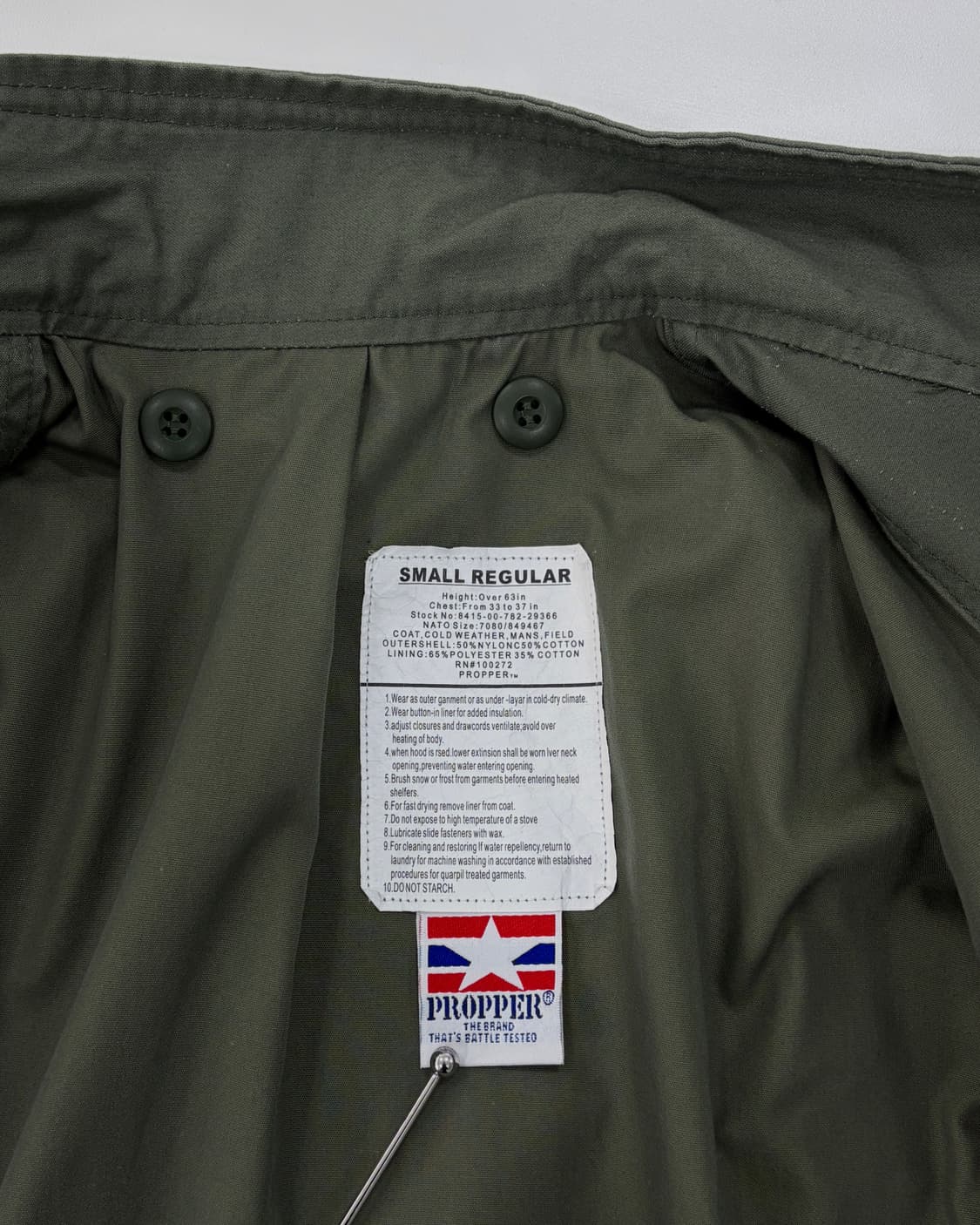 [S-M]프로퍼 미군 밀리터리 M65 필드 자켓 상품이미지8
