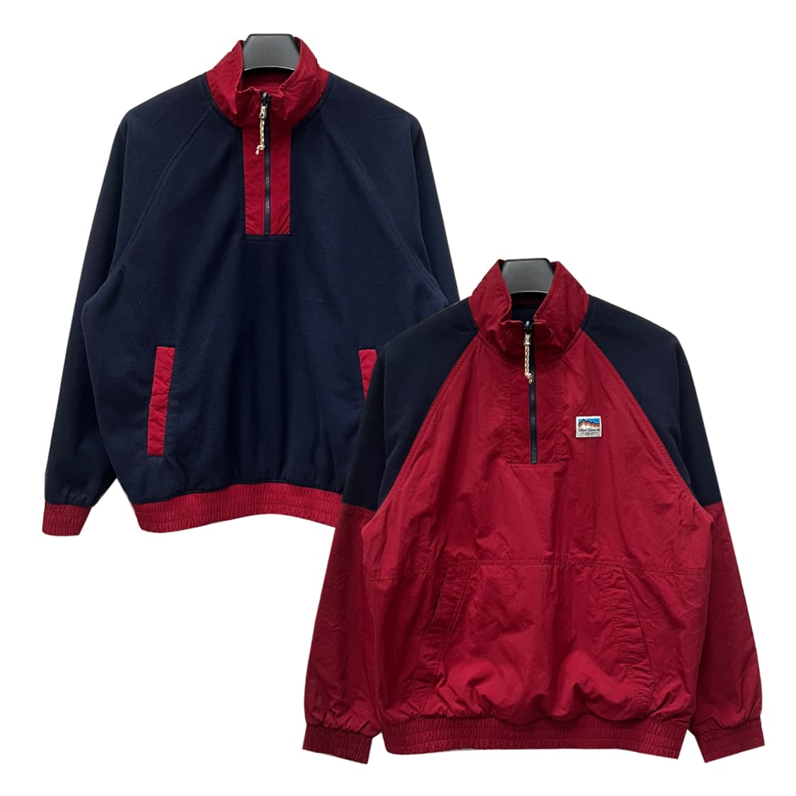 탑텐 밸런스 리버시블 하프집업 플리스 M 상품이미지1