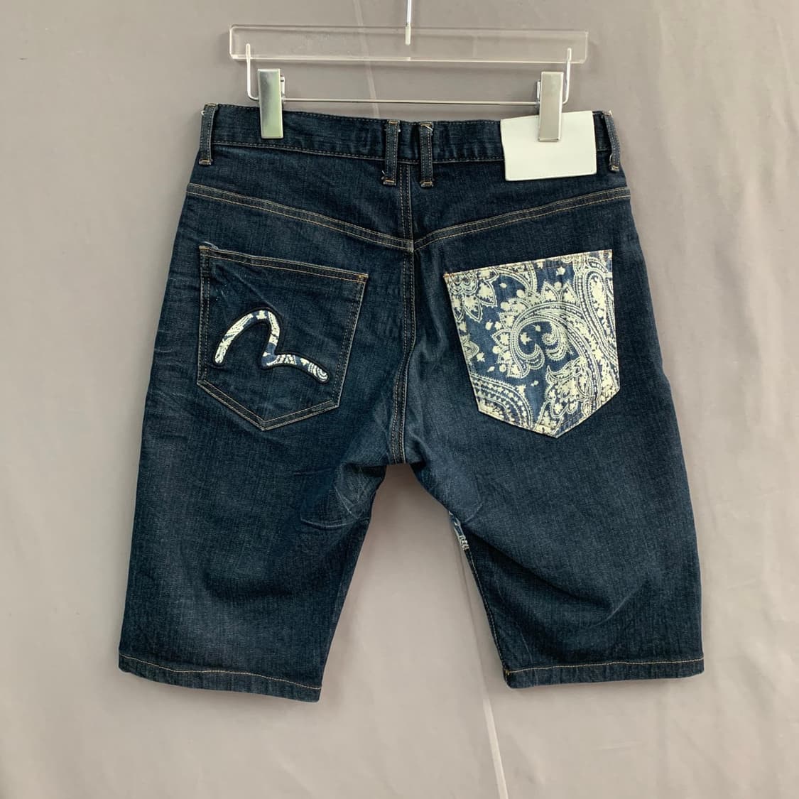 28인치 EVISU 에비수 페이즐리 반다나 스판 데님 쇼츠 청반바지 상품이미지2