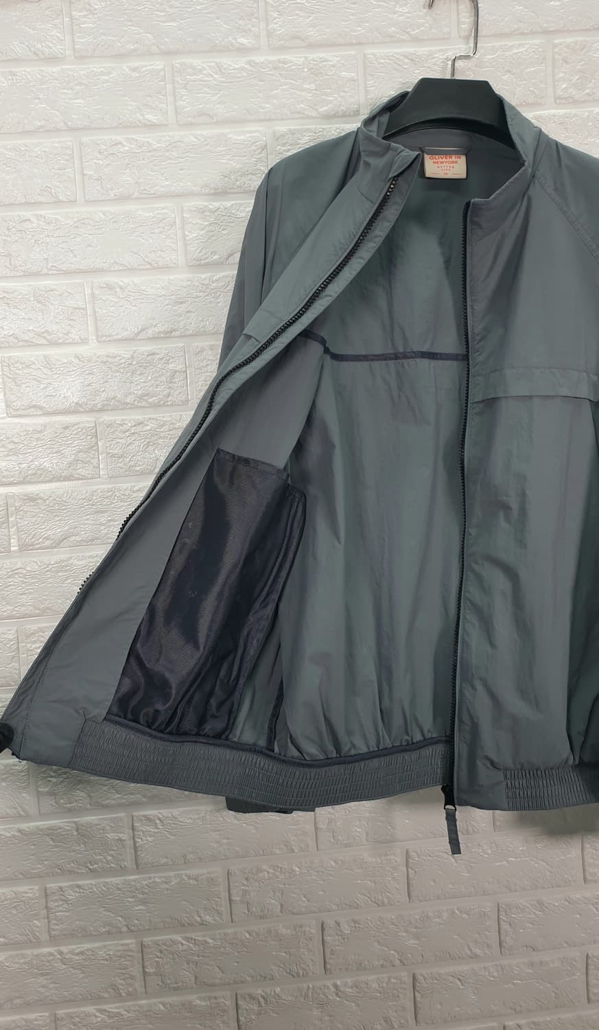 [95]올젠 하이넥 우븐 집업 점퍼 상품이미지6