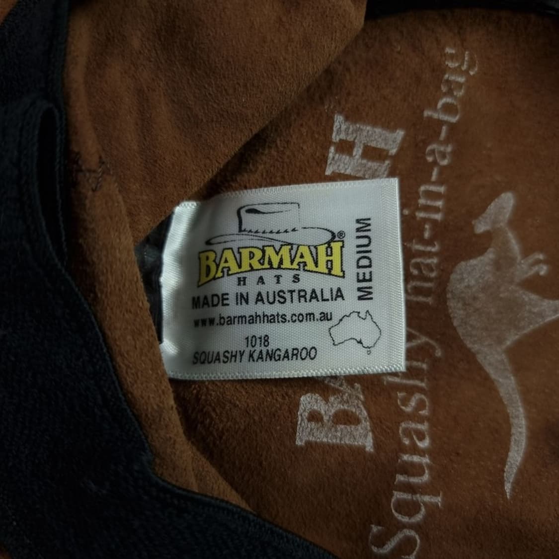[바마 햇츠 오스트레일리아] 캥거루 레더 페도라 브라운 M19712 상품이미지9