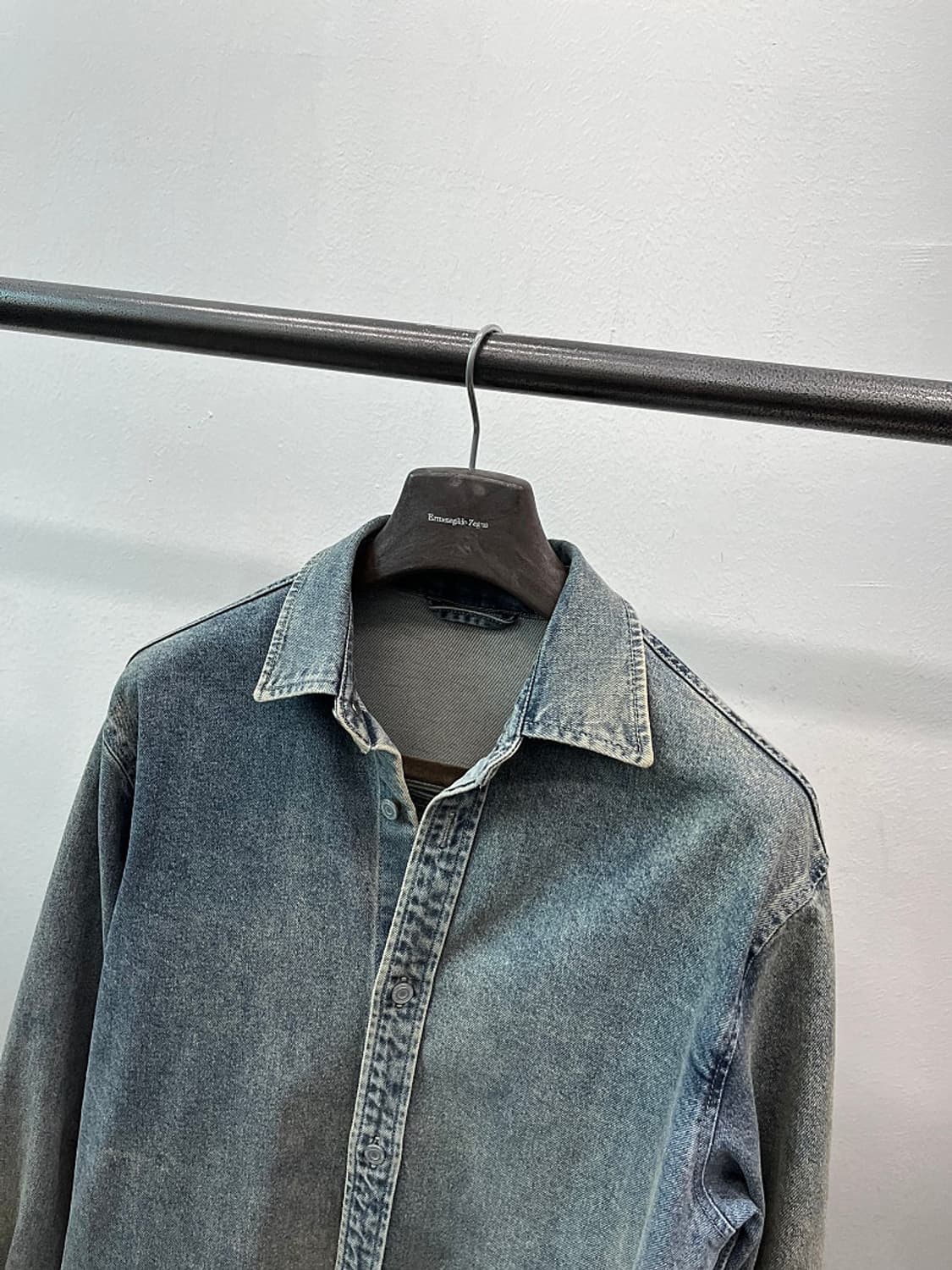 95-100) 타임 워시드 데님셔켓  상품이미지3